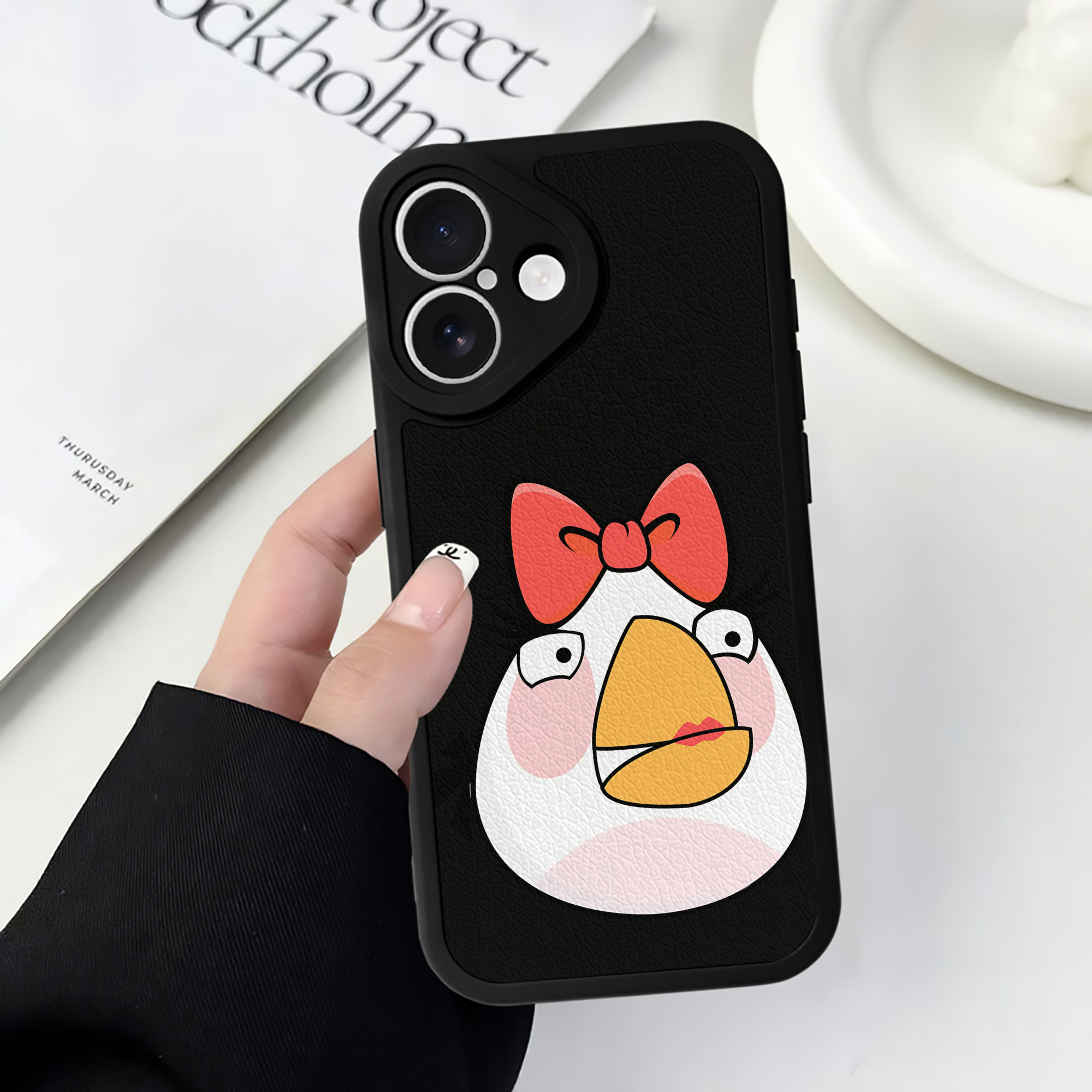 （画像用） Angry Birds アングリーバード 【iPhone 16シリーズ対応】シリコンスマホケース（レザー調） 材質：シリコン